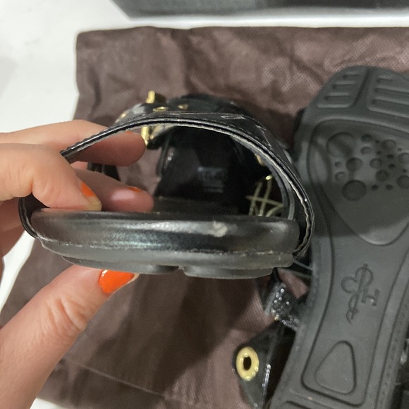 Cole Haan Nike Air Whitney Gladiator sandals 5 w/ gold grommets & buckles - Picture 8 of 12